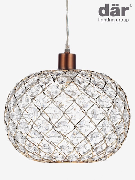 Dar Lighting Gold Juantita Easy Fit Pendant Ceiling Light (N51789) | £52