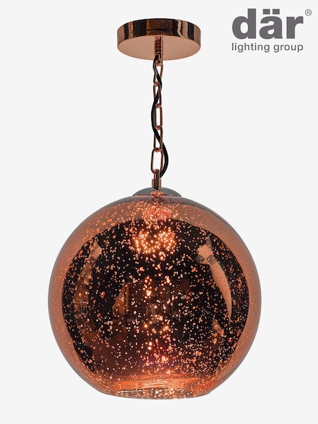 Dar Lighting Copper Speckle Single Pendant Ceiling Light (N52299) | £130