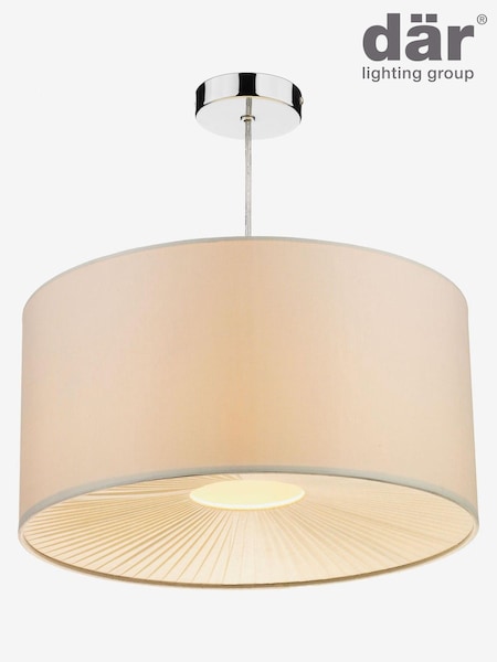 Dar Lighting Set of 2 Cream Rita Easy Fit Pendant Ceiling Lights (N52318) | £78