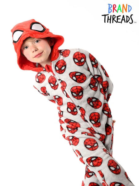 Brand Threads Red Marvel Spider-Man Boys All-In-One (N52405) | £24