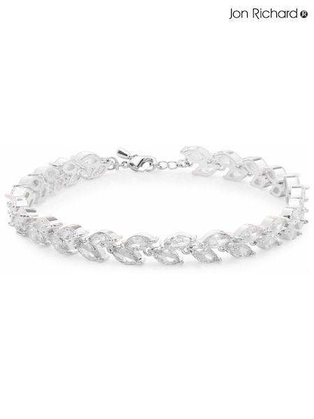 Jon Richard Silver Tone Cubic Zircnonia Multi Navette Bracelet (N52758) | £25