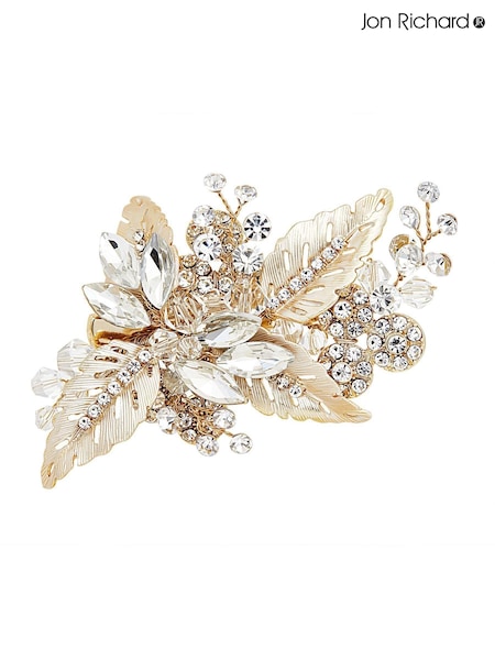 Jon Richard Gold Tone Leaf Gift Pouch Hair Slide (N52806) | £45