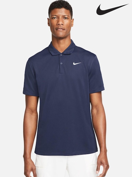 Nike Navy Blue Court Dri-FIT Tennis Polo Shirt (N53373) | £40