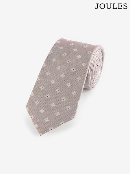 Joules Neutral Medallion Silk Tie (N54742) | £25