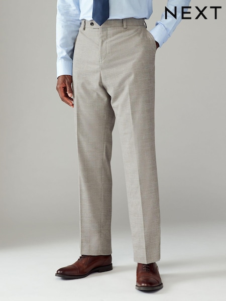Neutral Slim Fit Check Suit Trousers (N54911) | £50