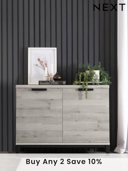 Grey Bronx Oak Effect Small Sideboard (N55052) | £250