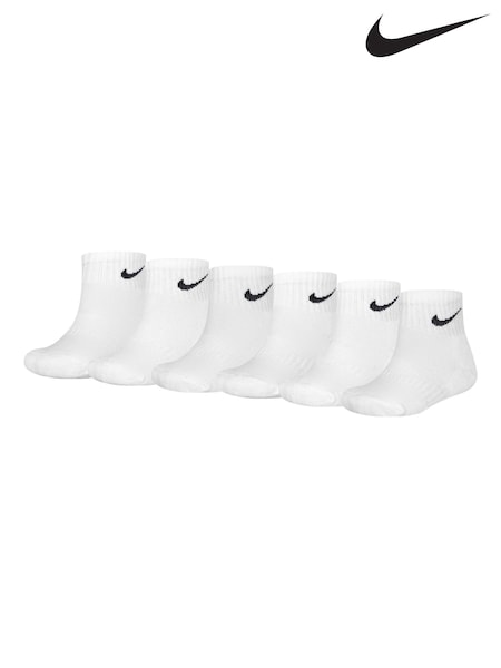 Nike White Socks 6 Pack (N55089) | £16