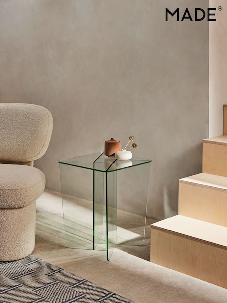 MADE.COM Clear Glass Oki Side Table (N55178) | £229