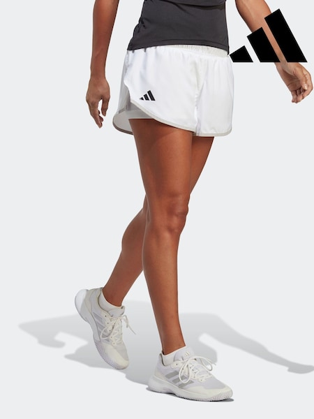 adidas White Adult Sport Club Tennis Shorts (N55238) | £30