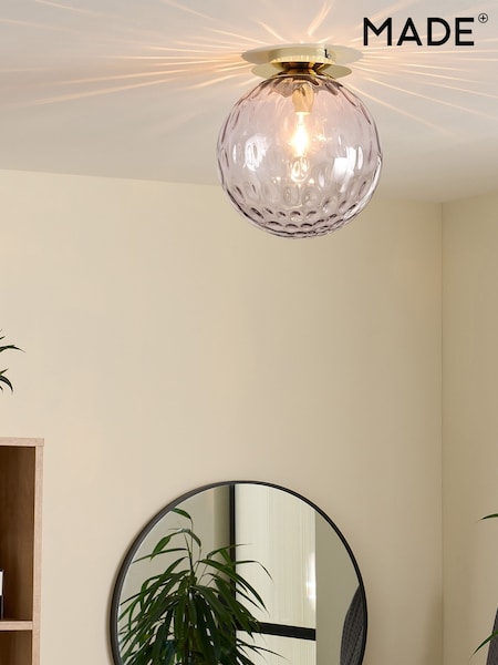 MADE.COM Grey Ilaria Ceiling Flush Fitting Light (N55329) | £89