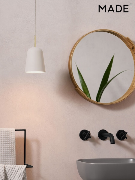 MADE.COM White Norah Bathroom Pendant Light (N55332) | £49