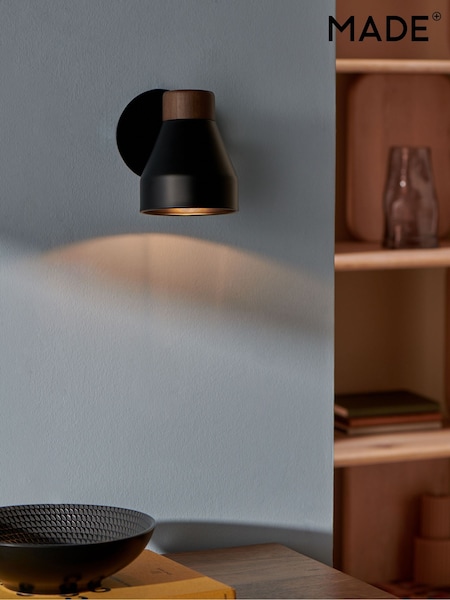 MADE.COM Black Albert Wall Spotlight (N55351) | £29