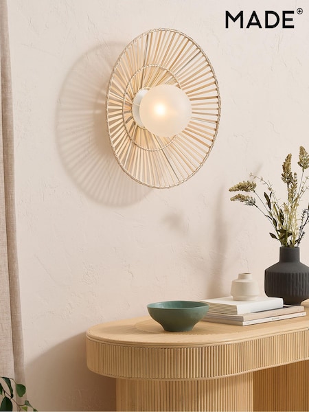 MADE.COM Natural Weaver Wall Light (N55352) | £89
