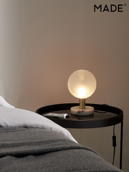 MADE.COM White Boll Table Lamp (N55356) | £49
