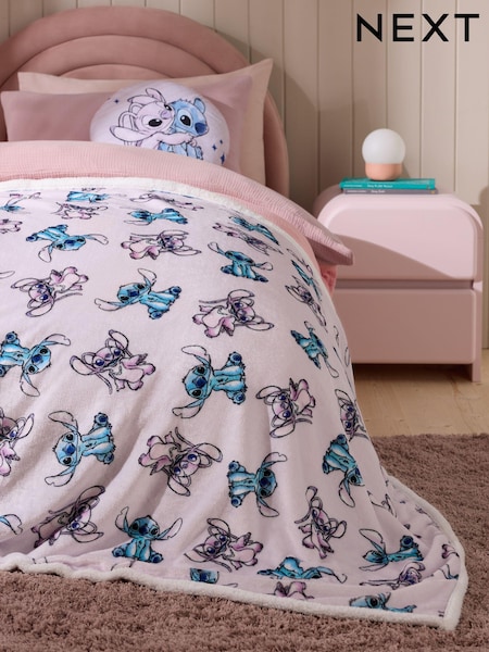 Pink Stitch Super Soft Fleece Throw Blanket (N55546) | £28 - £42