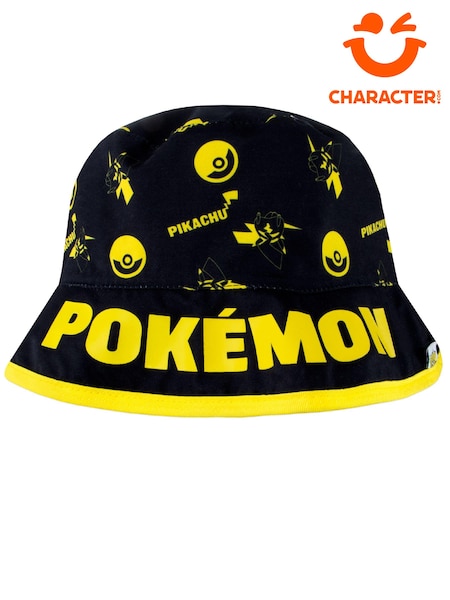 Character Black 100% Cotton Pokemon Reversible Bucket Hat (N55923) | £13