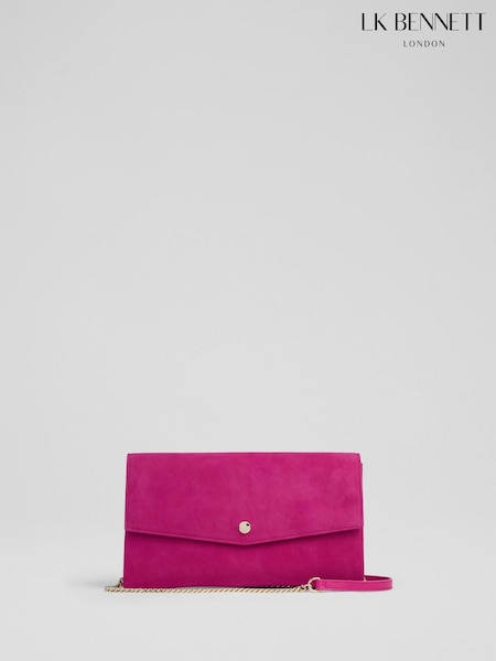 LK Bennett Red Suede Envelope Clutch (N55963) | £199