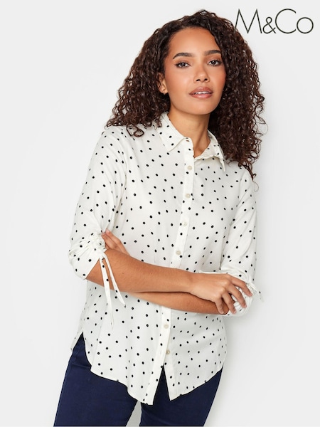 M&Co White Turn Back Shirt (N55971) | £29