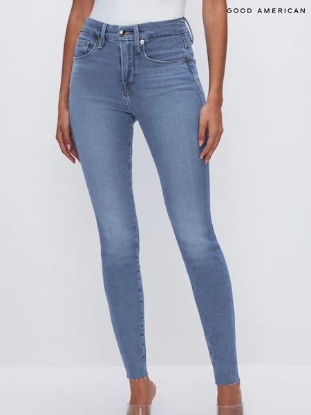 Good American Blue Legs Extreme Skinny 100% Cotton Jeans (N56147) | £129