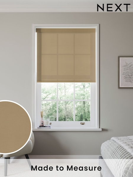 Natural Wheat Simply Plain Made to Measure Roller Blind (N56666) | £52