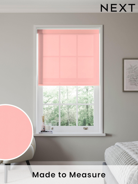 Pink Simply Plain Made to Measure Roller Blind (N56676) | £52