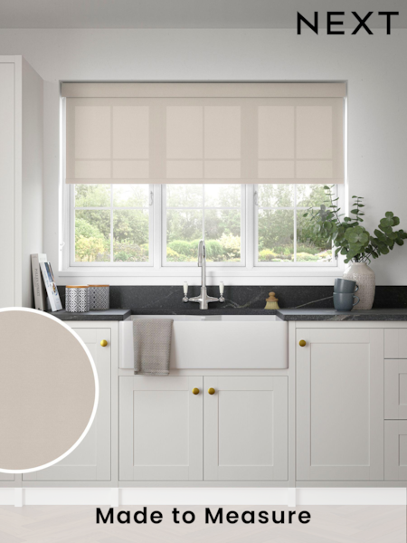 Oatmeal Natural Simply Plain Made to Measure Roller Blind (N56681) | £52