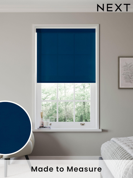 Ink Blue Simply Plain Made to Measure Roller Blind (N56689) | £52