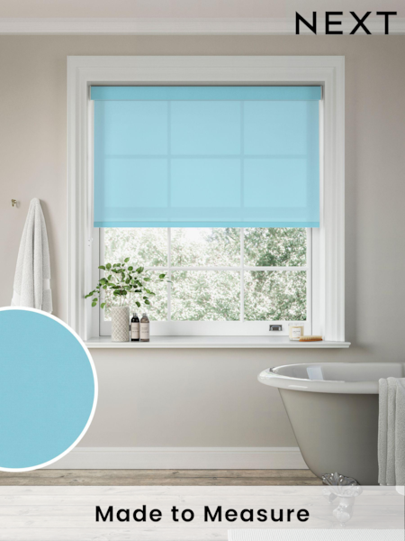 Breeze Blue Simply Plain Made to Measure Roller Blind (N56693) | £52