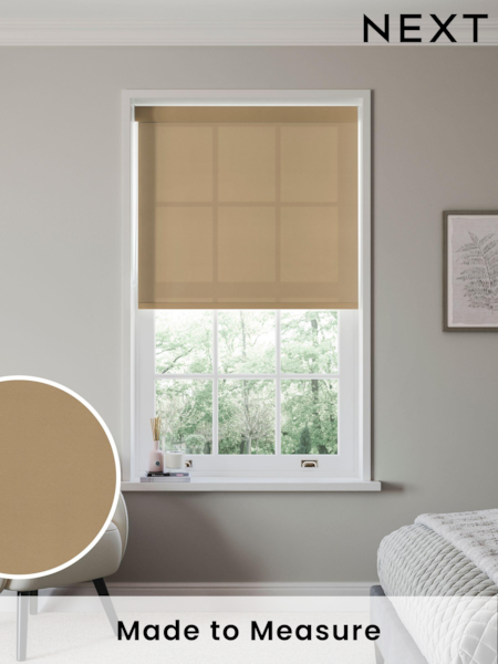 Biscuit Natural Simply Plain Made to Measure Roller Blind (N56696) | £52