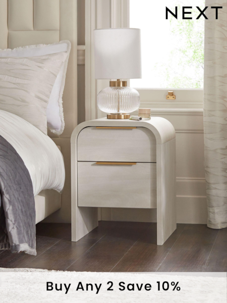 Light Natural Mia Oak Effect Bedside Table (N56711) | £199