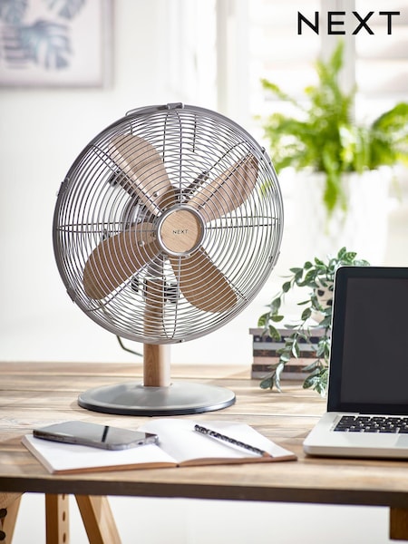 Grey Malvern Desk Fan (N57417) | £35