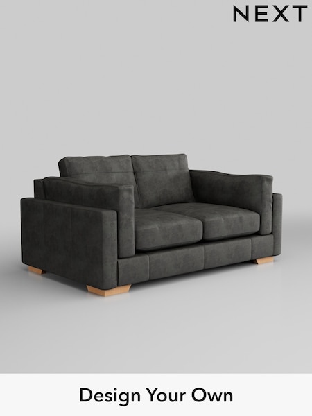 Monza Faux Leather Easy Clean/Dark Grey Shoreditch Leather (N57433) | £1,075