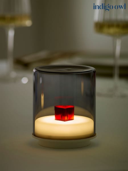 Indigo Owl Grey Gem Wireless Table Lamp (N57909) | £59