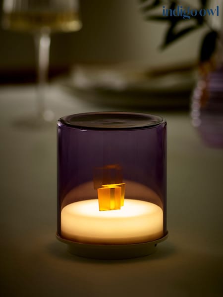 Indigo Owl Lilac Purple Gem Wireless Table Lamp (N57910) | £59