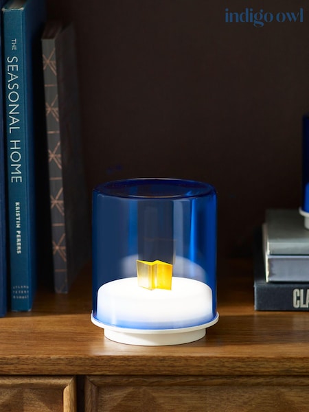 Indigo Owl Blue Gem Wireless Table Lamp (N57931) | £59