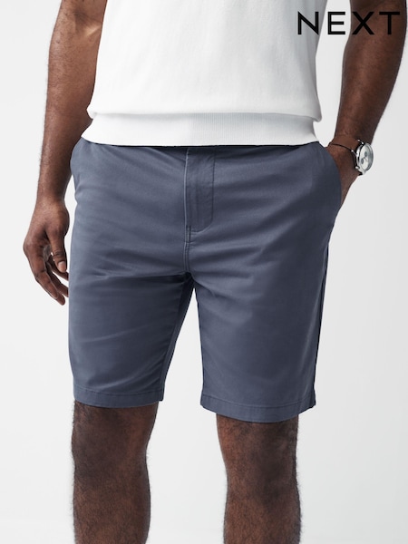Mid Blue Slim Fit Stretch Chinos Shorts (N58129) | £20