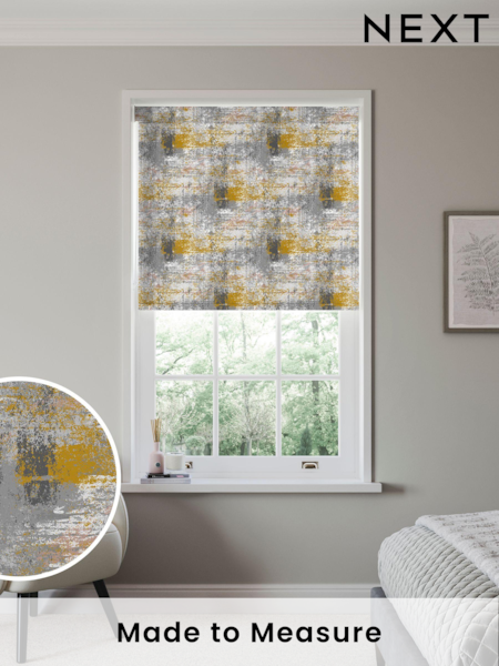 Yellow Printed Texture Made to Measure Roller Blind (N58825) | £55