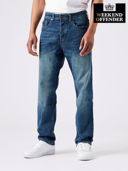 Weekend Offender Washed Vintage Straight Fit Jeans (N59415) | £65