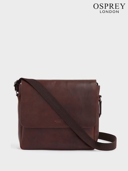 OSPREY LONDON XL The Carter Leather Messenger Bag (N61560) | £345