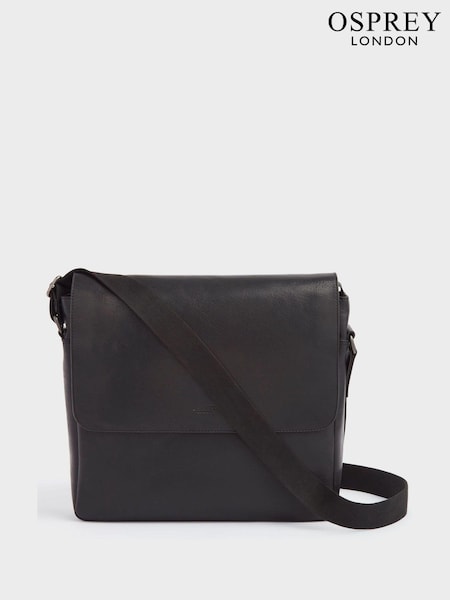 OSPREY LONDON XL The Carter Leather Messenger Bag (N61561) | £345