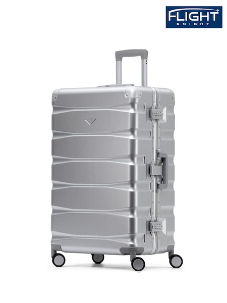 Flight Knight Large Silver Aluminium Frame ABS Body Hardcase Suitcase (N62204) | £100