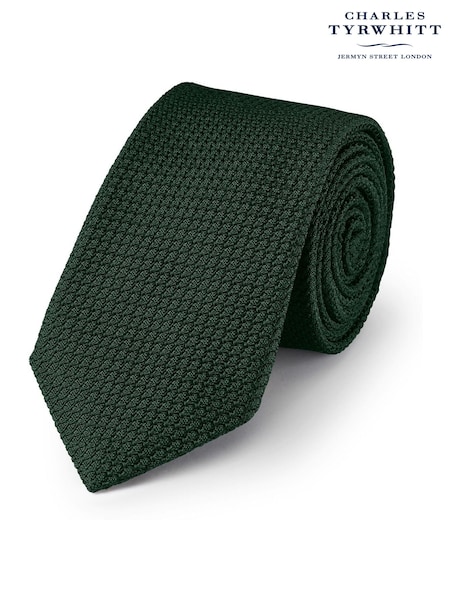 Charles Tyrwhitt Green Grenadine Italian Tie (N62559) | £60