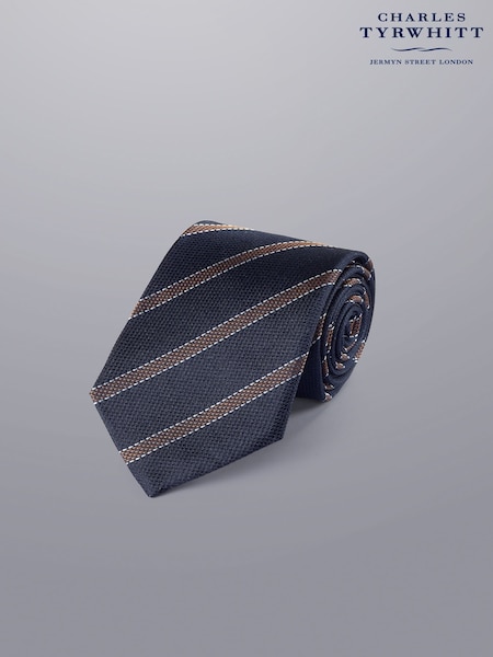 Charles Tyrwhitt Blue Silk Stripe Tie (N62589) | £35