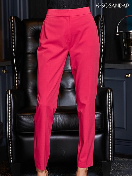 Sosandar Pink Tuxedo Trousers (N62787) | £54