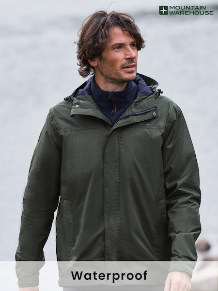 Mountain Warehouse Green Mens Torrent Waterproof Jacket (N63059) | £48