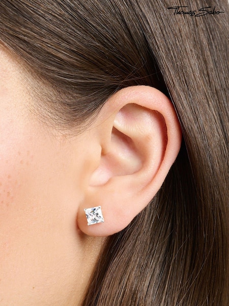 Thomas Sabo White Princess Cut Studs (N64742) | £55