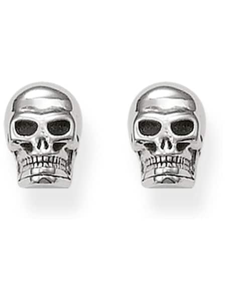 Thomas Sabo Silver Skull Studs - 925 Silver, Blackened (N64751) | £55