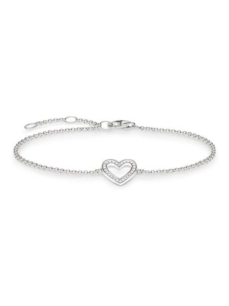 Thomas Sabo White Heart Cut-Out Bracelet (N64823) | £70