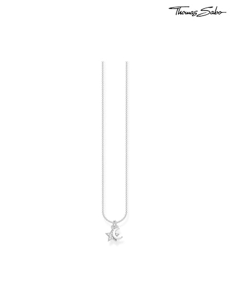 Thomas Sabo White Star and Moon Pendant Necklace Set (N64847) | £70