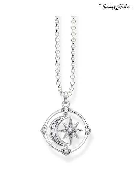 Thomas Sabo Silver Rotating Star & Moon Necklace (N64902) | £160